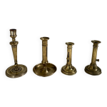 Ensemble de 4 bougeoirs en laiton