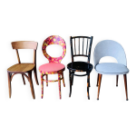 Ensemble de 4 chaises dépareillées Ensemble de 4 chaises dépareillées