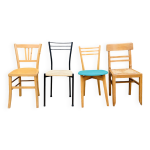 Ensemble de 4 chaises dépareillées Ensemble de 4 chaises dépareillées