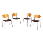 Ensemble de 4 chaises design danois  must  par sren nielsen & thore lassen pour randers + radius