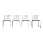 Ensemble de 4 chaises empilables industrielles