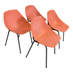 Ensemble de 4 chaises guariche orange Ensemble de 4 chaises guariche orange