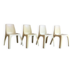 Ensemble de 4 chaises kartell modle 4850 design castiglioni gaviraghi lanza made in italy 1965