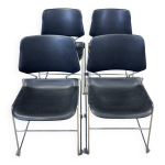 Ensemble de 4 chaises matrix par tolleson pour krueger annes 70 usa