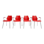 Ensemble de 4 chaises maui kartell par vico magistretti, annes 1980