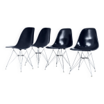 Ensemble de 4 chaises de salle à manger dsr par charles & ray eames pour herman miller, 1970s Ensemble de 4 chaises de salle à manger dsr par charles & ray eames pour herman miller, 1970s
