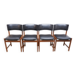 Ensemble de 4 chaises de salle  manger vintage, annes 1960