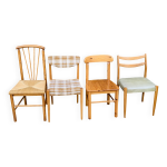 Ensemble de 4 chaises scandinaves dpareilles