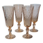 Ensemble de 4 fltes  champagne