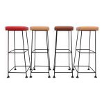 Ensemble de 4 tabourets de barre wire années 1960 Ensemble de 4 tabourets de barre wire années 1960
