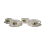 Ensemble 4 tasses & sous tasse vintage arcopal