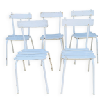Ensemble de 5 chaises blanches en bois Ensemble de 5 chaises blanches en bois