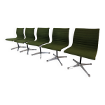 Ensemble de 5 chaises modle ea 105 par eames pour herman miller, annes 1970