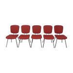 Ensemble de 5 chaises de table  manger vintage, style dner