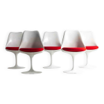 Magnifique ensemble de 5 chaises tulipes par eero saarinen pour knoll international, annes 1970