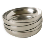 Ensemble de 5 coupelles en inox, design, 1970