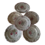 Ensemble de 6 assiettes creuses en porcelaine de luneville Ensemble de 6 assiettes creuses en porcelaine de luneville