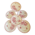 Ensemble de 6 assiettes plates de chez sarreguemines modele alma