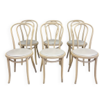 Ensemble de 6 chaises bistrot type thonet bois courb clair & ska go in allemagne