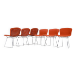 Ensemble de 6 chaises par harry bertoia pour knoll, ann�es 1960