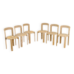 Ensemble de 6 chaises kaki par bruno rey pour dietiker 70's Ensemble de 6 chaises kaki par bruno rey pour dietiker 70's