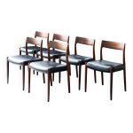 Ensemble de 6 chaises de salle � manger 'mod�le 77' par niels otto moller