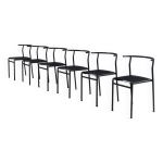 Ensemble de 6 chaises de salle  manger  caf  des annes 1980 par philippe starck pour baleri, italie ...