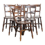 Ensemble de 6 chaises de salle à manger / cuisine oxford anglaises antiques Ensemble de 6 chaises de salle à manger / cuisine oxford anglaises antiques