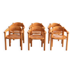 Ensemble de 6 chaises de salle  manger par rainer daumiller, annes 1970