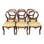 Ensemble de 6 chaises de style louis xv.