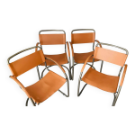 Ensemble de 6 fauteuils tubulaires vintage Ensemble de 6 fauteuils tubulaires vintage