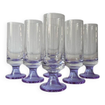 Ensemble de 6 flutes  champagne 1970