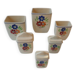 Ensemble de 6 pots  pices anciens - lunville modle ''agns''