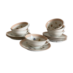 Ensemble de 6 tasses café thé chocolat porcelaine ancienne limoges Ensemble de 6 tasses café thé chocolat porcelaine ancienne limoges