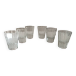 Ensemble de 6 verres  liqueur shooter  facettes