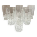 Ensemble de 6 verres  orangeade en cristal