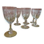 Ensemble de 6 verres  vin rouge en cristal st louis, modle clo