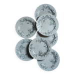 Ensemble de 7 assiettes terre de fer lauzun gien