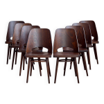 Ensemble de 8 chaises de salle � manger par radomir hofman pour ton, mod�le 514, milieu xx�me