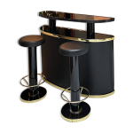 Ensemble bar, tabourets, et meuble des années 80 Ensemble bar, tabourets, et meuble des années 80