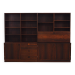 Ensemble de bibliothèques en palissandre, design danois, années 1970, designer : peter løvig nielsen Ensemble de bibliothèques en palissandre, design danois, années 1970, designer : peter løvig nielsen