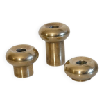 Ensemble de bougeoirs scandinave en laiton 1960