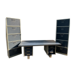 Ensemble de bureau et armoires industriels anne 50