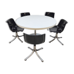Ensemble de bureau de salle  manger du milieu du sicle chaises tecno 'modus'