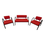 Ensemble canap� et 2 fauteuils design 2001 rouge