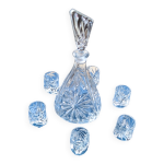 Ensemble carafe + 6 petits verres en cristal