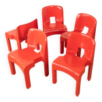 Ensemble de chaises 4867, joe colombo pour kartell