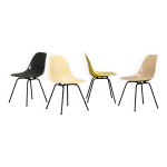 Ensemble de chaises d'appoint en fibre de verre charles & ray eames dsx multicolores pour herman mi