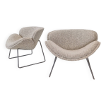 Ensemble de chaises artifort f438 orange slice par pierre paulin, 1959