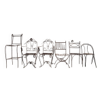 Ensemble de chaises en fer forges artisanales